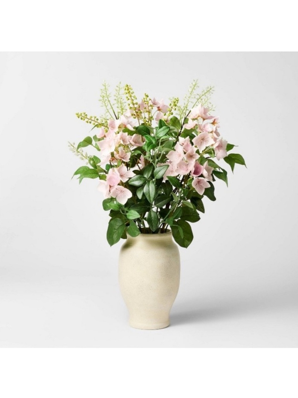 Studio McGee NWT 23" Statement Floral Potted Arrangement Pink/Green/Cream
